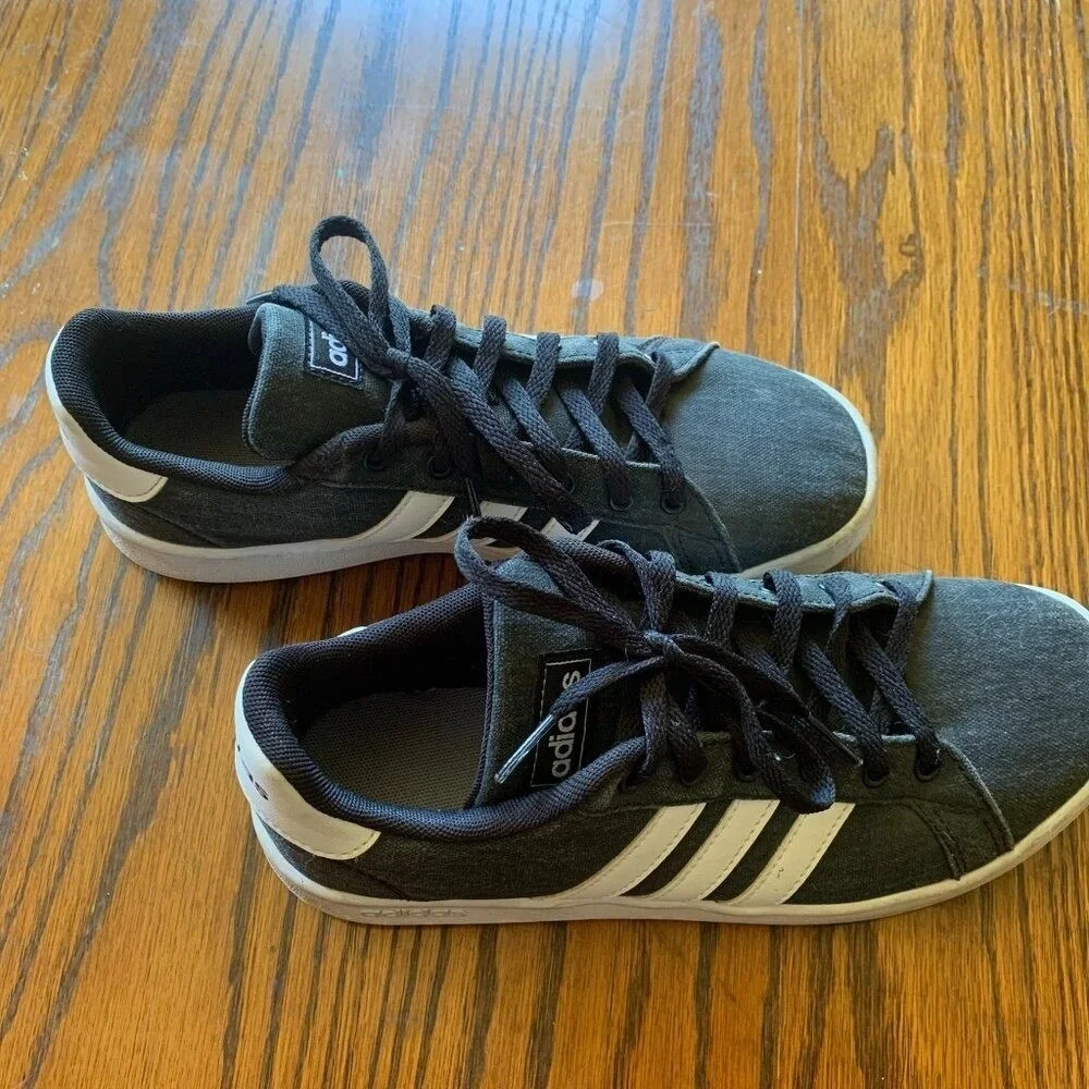 Adidas Neo Daily 2.0 Canvas Sneakers Black White Mens 4.5
